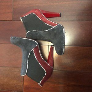 Christian Louboutin - Grey and Maroon Heals